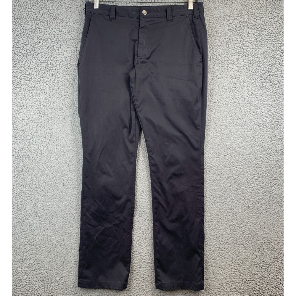 Bluffworks Gray Performance Mens Chino Pant Tailored Fit Black Size 32X32